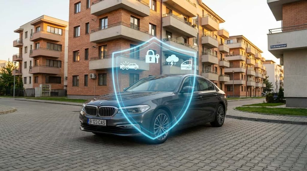 2 casco vs rca - Reprezentare vizuala a unei masini protejate de asigurarea CASCO